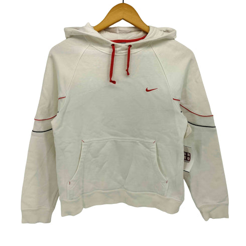ナイキ NIKE 00s グレータグ スウッシュ刺繍 パイピング プルオーバーパーカー レディース import:M