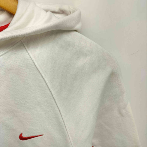 ナイキ NIKE 00s グレータグ スウッシュ刺繍 パイピング プルオーバーパーカー レディース import:M