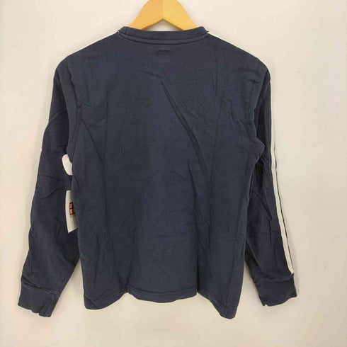 アディダス adidas 00s Y2K 発泡プリント スリーストライプ ロングスリーブTシャツ レディース import:XS