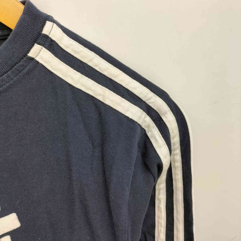 アディダス adidas 00s Y2K 発泡プリント スリーストライプ ロングスリーブTシャツ レディース import:XS