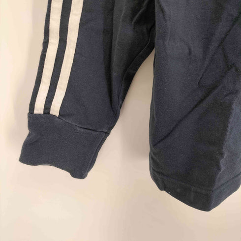 アディダス adidas 00s Y2K 発泡プリント スリーストライプ ロングスリーブTシャツ レディース import:XS