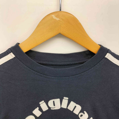 アディダス adidas 00s Y2K 発泡プリント スリーストライプ ロングスリーブTシャツ レディース import:XS