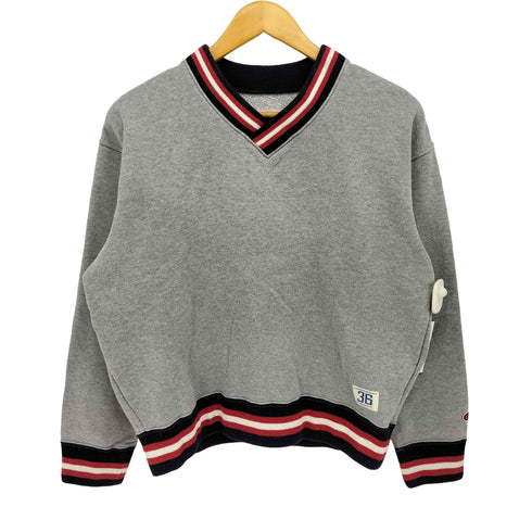 チャンピオン Champion 復刻 タタキタグ ストライプリブ Vネック スウェット メンズ import:S