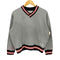 チャンピオン Champion 復刻 タタキタグ ストライプリブ Vネック スウェット メンズ import:S