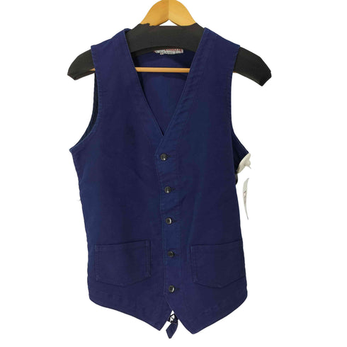 40s~50s HALLES VILLETTE フレンチワーク モールスキンベスト メンズ EUR:50