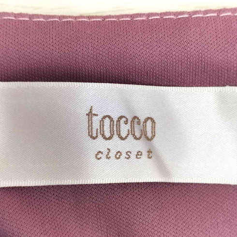 トッコクローゼット tocco closet ウエストりぼん付きコットンカットワークレース刺繍ワンピース レディース JPN:M