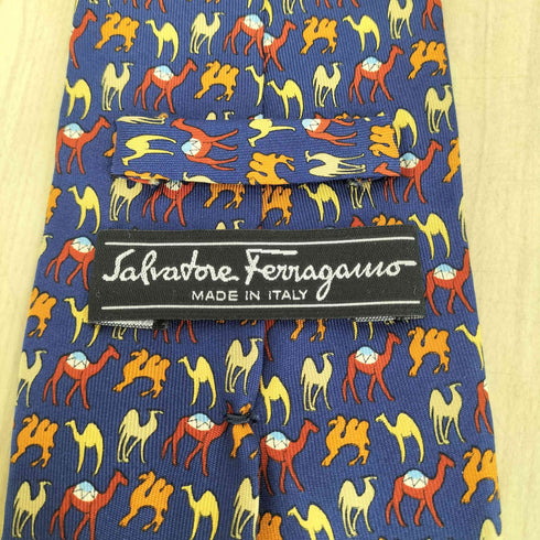 サルヴァトーレフェラガモ Salvatore Ferragamo ラクダ柄 シルク ネクタイ メンズ