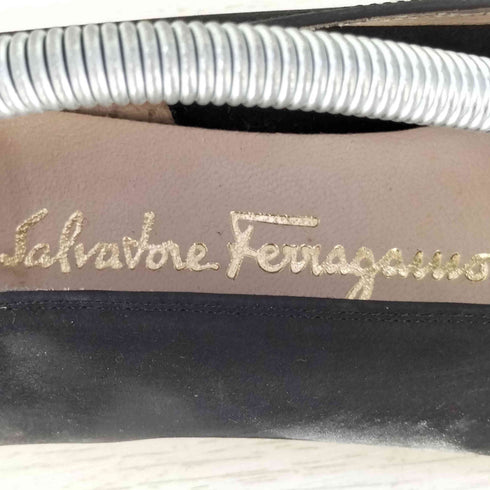 サルヴァトーレフェラガモ Salvatore Ferragamo ヴァラリボン スエードパンプス レディース 6 1/2