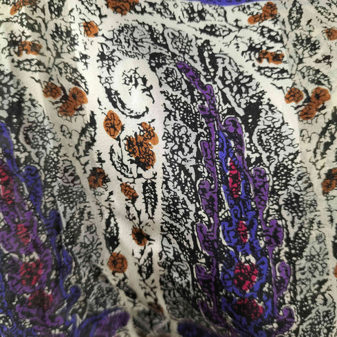イヴサンローラン Yves Saint Laurent 花柄 ペイズリー スカーフ レディース