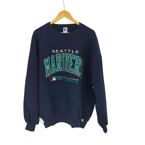 ラッセルアスレチック RUSSELL ATHLETIC USA製 前Vガゼット ベースボールチーム刺繍 スウェット メンズ import:XXL