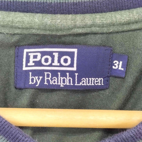 ポロバイラルフローレン Polo by RALPH LAUREN リブライン Vネックカットソー ポニー刺繍 メンズ 3L