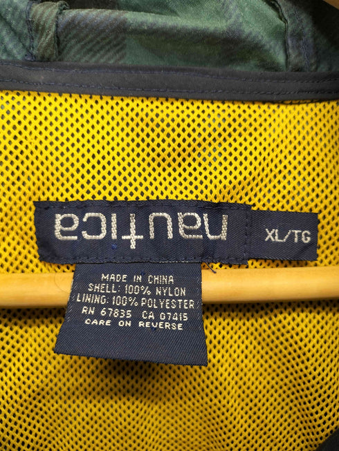 ノーティカ NAUTICA ブラックウォッチ ナイロン フーディー ジャケット メンズ import:XL