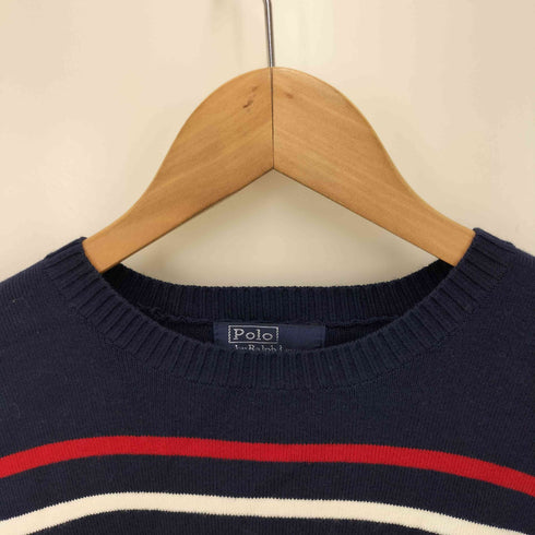 ポロバイラルフローレン Polo by RALPH LAUREN 90S-00S ボーダー柄 コットンニット メンズ JPN:XL