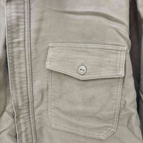 ジェイクルー J.CREW 00S 襟コーデュロイ シャモアクロス ジップシャツ メンズ JPN:S