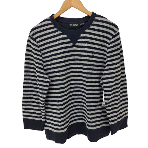 ポロジーンズカンパニーラルフローレン POLO JEANS COMPANY RALPH LAUREN 00S パイル 星条旗刺しゅう クルーネックカットソー メンズ JPN:L