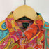 ローレンラルフローレン LAUREN RALPH LAUREN 80s 緑タグ ペイズリー柄 コットン バルーンスリーブシャツ レディース import:M