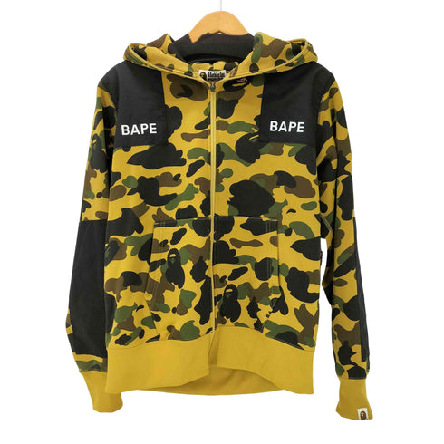 アベイシングエイプ BAPE by A BATHING APE 1st カモ 迷彩柄 異素材切替 フルジップ パーカー メンズ JPN:M