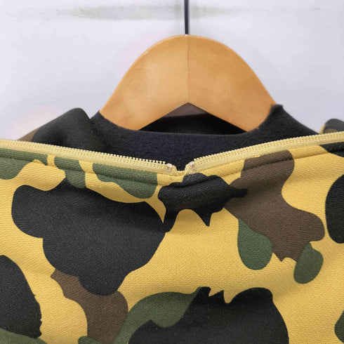 アベイシングエイプ BAPE by A BATHING APE 1st カモ 迷彩柄 異素材切替 フルジップ パーカー メンズ JPN:M