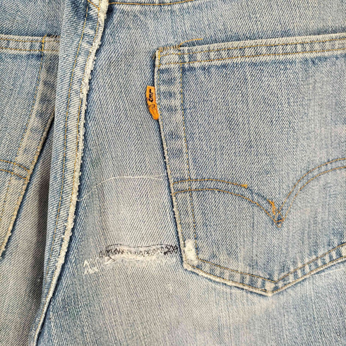 リーバイス Levis 70s 66 前期 517 ボタン裏8 オレンジタブ BIGE 42talon ブーツカット デニムパンツ メンズ