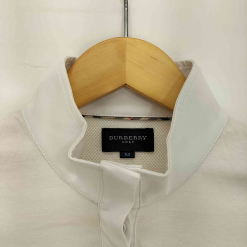 バーバリーゴルフ BURBERRY GOLF ロゴ刺繍 コットン スタンドカラー ポロシャツ レディース import:M