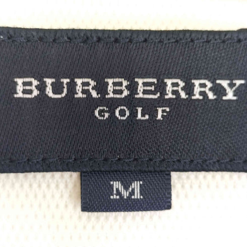 バーバリーゴルフ BURBERRY GOLF ロゴ刺繍 コットン スタンドカラー ポロシャツ レディース import:M