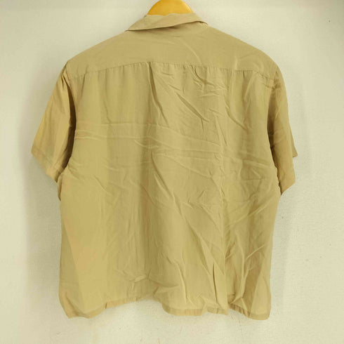 ラルフローレン RALPH LAUREN ダブルポケット シルク100 開襟 S/S シャツ レディース US:12