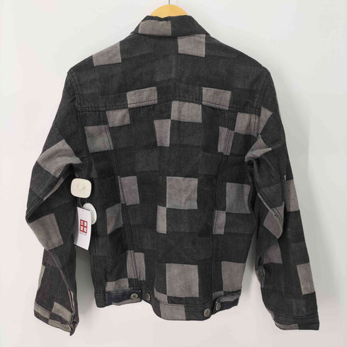 短丈 ブラック デニムトラッカージャケット メンズ BOY'S XL