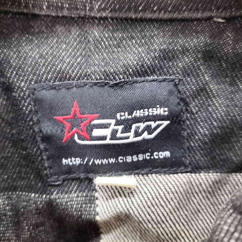 短丈 ブラック デニムトラッカージャケット メンズ BOY'S XL