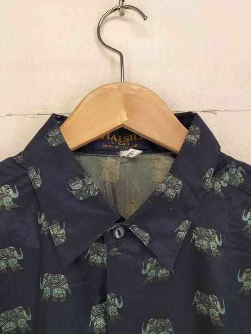 THAI SILK ボックスシルエットシルクシャツ メンズ