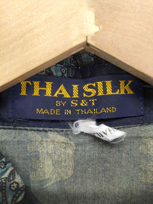 THAI SILK ボックスシルエットシルクシャツ メンズ