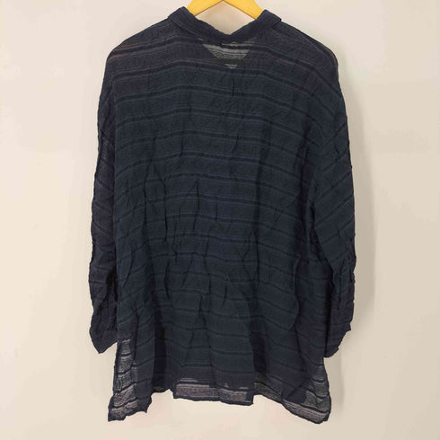 fitme moi シワ加工 レーヨン混 シアーシャツ レディース 24