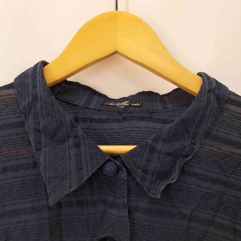 fitme moi シワ加工 レーヨン混 シアーシャツ レディース 24