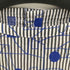 NUNO 布 produced by nuno ストライプ 刺繍 七分袖 バックトゥフロントボートネックブラウス レディース