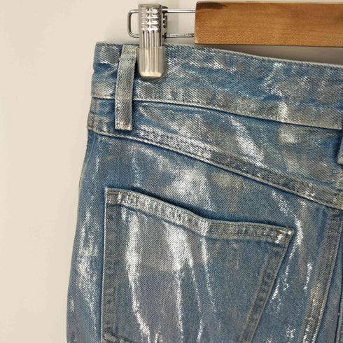 ザラ ZARA メタリック コーティング加工 ロングデニムスカート レディース JPN:S
