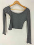 threetimes One-shoulder button melange tee レディース