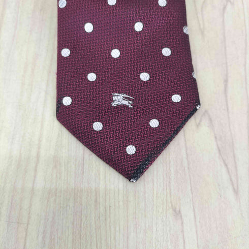 バーバリーブラックレーベル BURBERRY BLACK LABEL ホース刺繍ロゴ ドットネクタイ メンズ