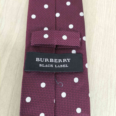 バーバリーブラックレーベル BURBERRY BLACK LABEL ホース刺繍ロゴ ドットネクタイ メンズ