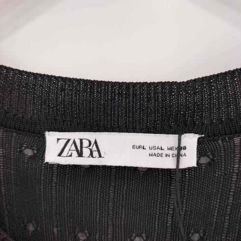 ザラ ZARA クロシェニットワンピース レディース import:L
