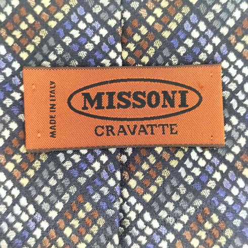 ミッソーニ MISSONI 総柄 シルクネクタイ メンズ