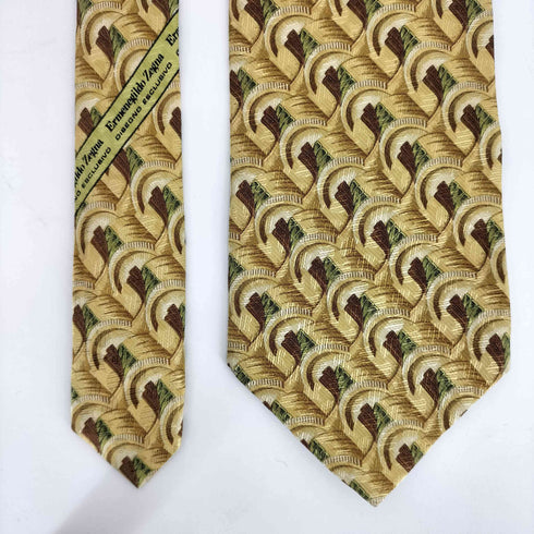 エルメネジルドゼニア Ermenegildo Zegna 総柄 シルクネクタイ メンズ