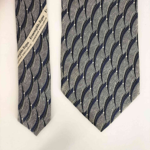 エルメネジルドゼニア Ermenegildo Zegna 総柄 シルクネクタイ メンズ