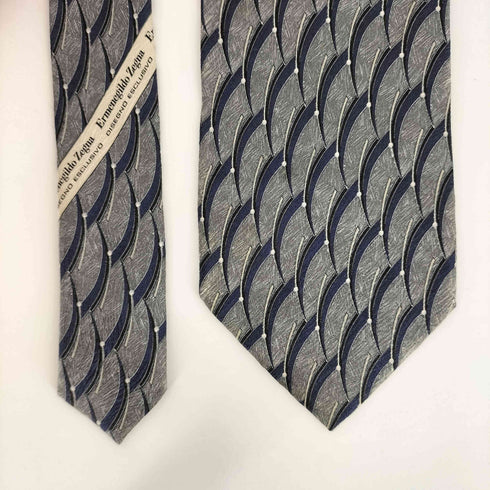 エルメネジルドゼニア Ermenegildo Zegna 総柄 シルクネクタイ メンズ
