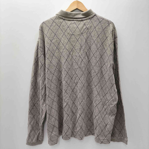 クラフトアンドバロー Croft&Barrow アーガイル柄 コットン ポリ L/S ポロ シャツ ビッグサイズ メンズ import:XXL