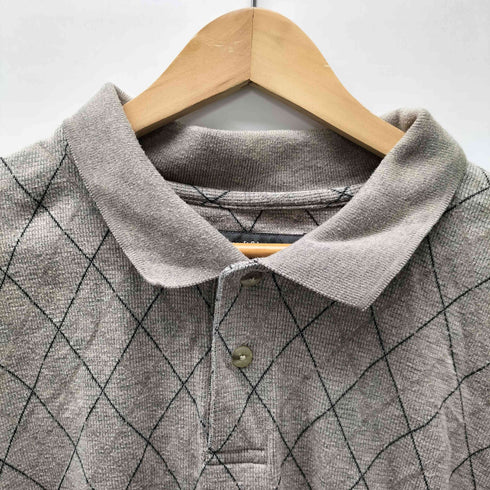 クラフトアンドバロー Croft&Barrow アーガイル柄 コットン ポリ L/S ポロ シャツ ビッグサイズ メンズ import:XXL