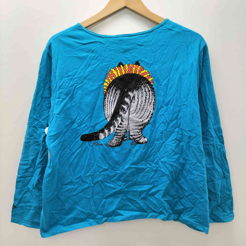 クレイジーシャツ CRAZY SHIRTS クリバンキャット Hawaii 両面 プリント ボートネック L/S Tシャツ レディース import:M