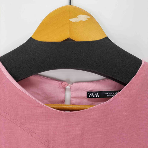 ザラ ZARA リネンブレンド ロングワンピース レディース JPN:M