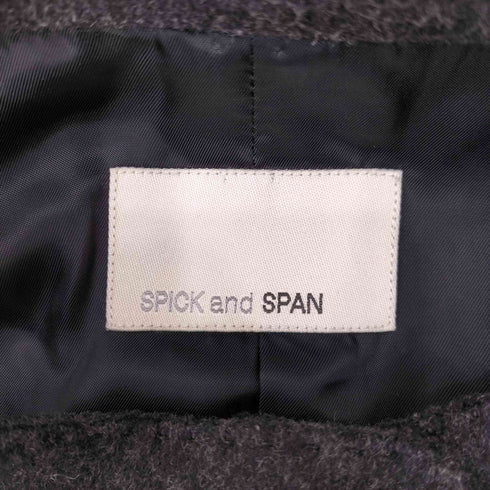 スピックアンドスパン Spick and Span ウールナイロン混 シングルライダースジャケット レディース