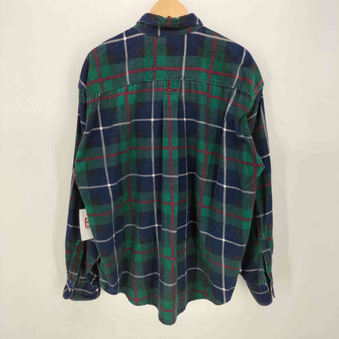 エルエルビーン L.L.Bean 80S USA製 プリント コーデュロイ チェック シャツ メンズ import:L