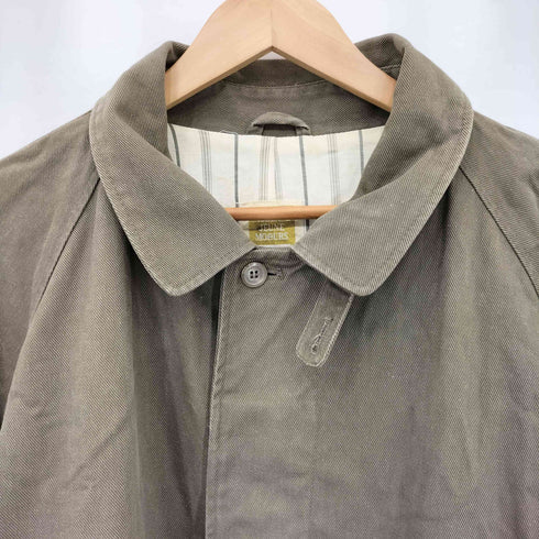 MODERNE JEUNE MOEURS 80s Euro ユーロ 裏地ストライプ ステンカラーコート メンズ L