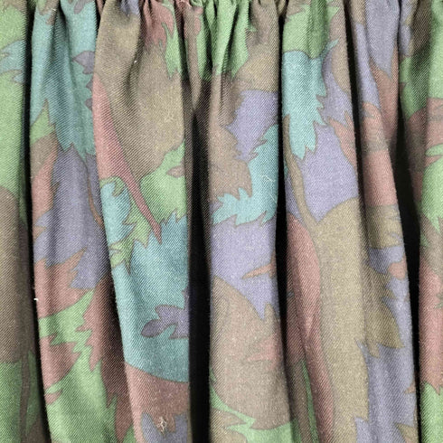 BREECHES USA製 リーフパターン ウール ギャザーフレアスカート レディース 12